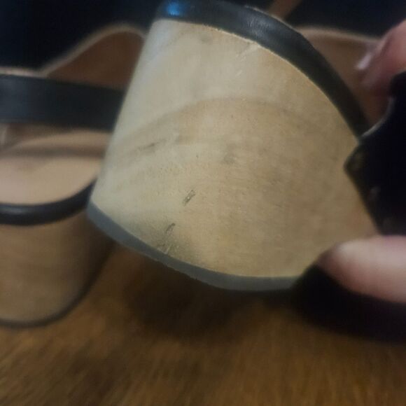 Silent D x Anthropologie Georgia Slingback Clogs Sz 38 us 7.5-8 Black - Picture 6 of 10